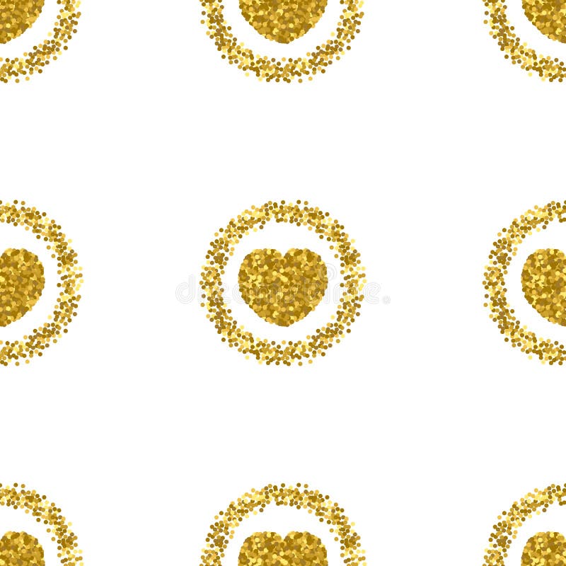 Heart shape from gold glitter.Heart glitter pattern.Gold sparkles stock illustration Heart shape from gold glitter.Heart glitter pattern.Gold sparkles stock illustration