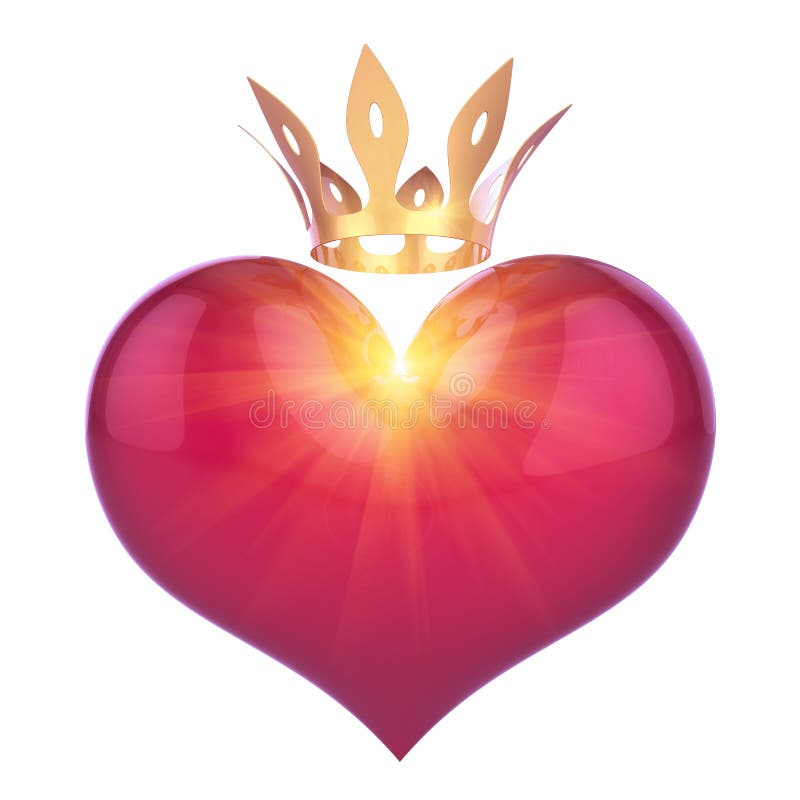 King Heart. Lucky Love (Hi-Res) Stock Illustration - Illustration of ...