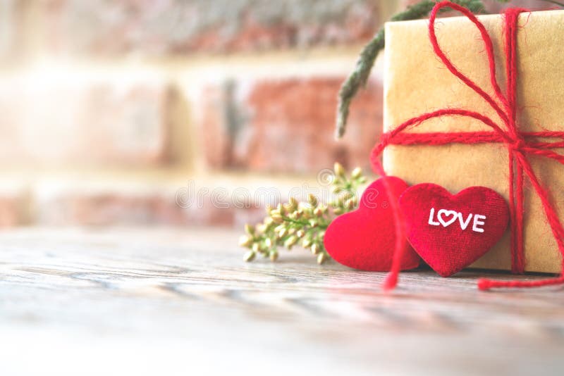 Heart shape with LOVE word, Gift box and flower, copy space for texting royalty free stock photo Heart shape with LOVE word, Gift box and flower, copy space for texting royalty free stock photo