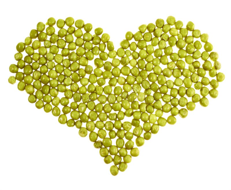 Heart Shape With Fresh Green Peas Stock Photo Image of bean