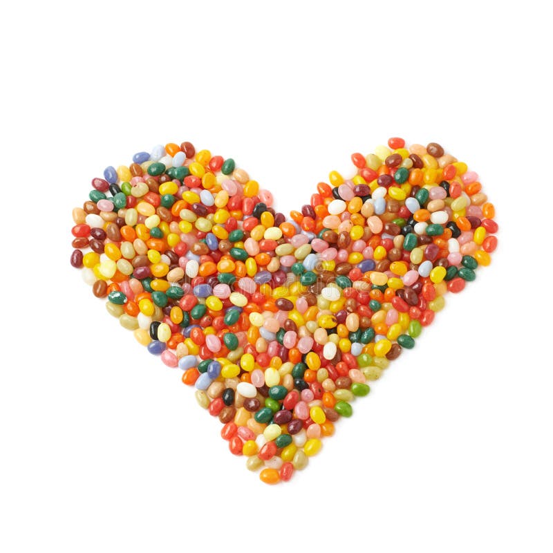 Heart Shape Made Of Jelly Beans Stock Photo - Image of shape, child ...