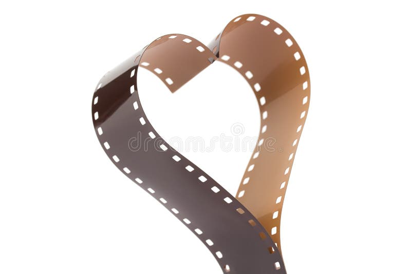 Heart shape made from 35mm negative film strip royalty free stock photography Heart shape made from 35mm negative film strip royalty free stock photography