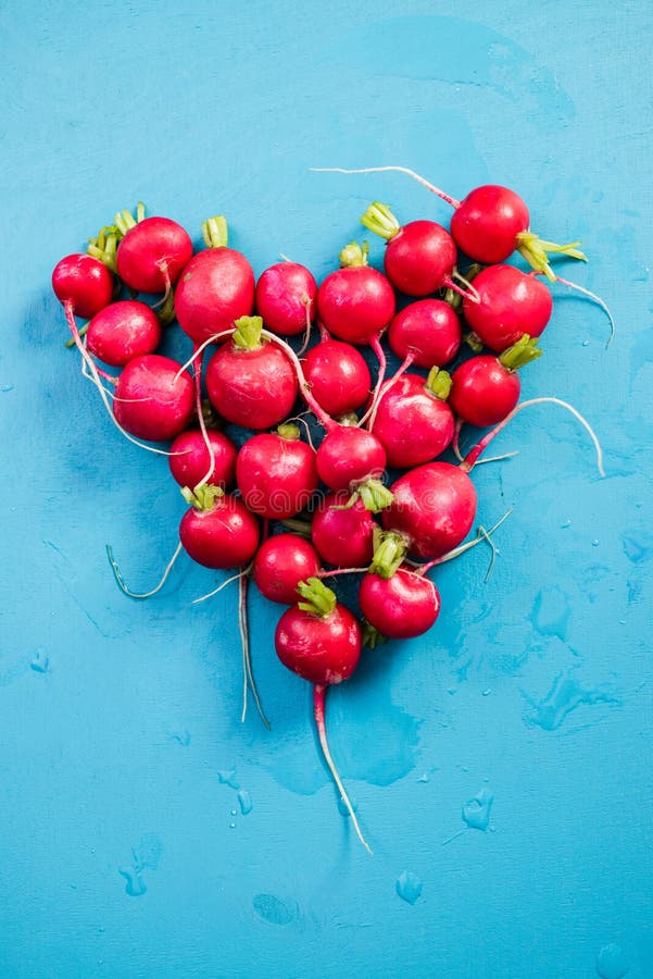 Heart made of radish stock image. Image of foodstuff, eating 732987