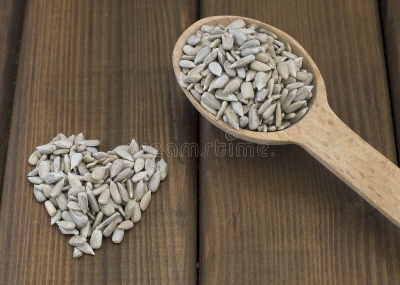 Heart Shape Made of Sunflower Seeds Stock Image Image of freshness