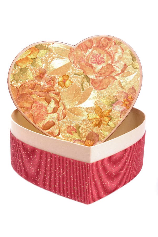 Red Gift Box and a Heart Shape Jewel Stock Photo Image of decoration