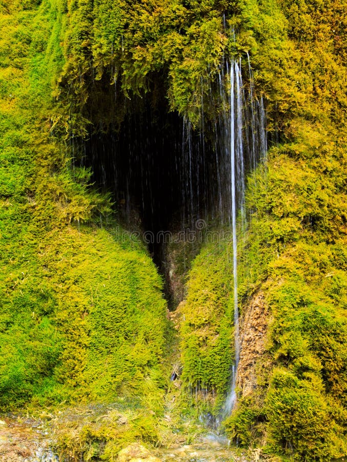 Heart shape waterfall in the German mountains. royalty free stock photography