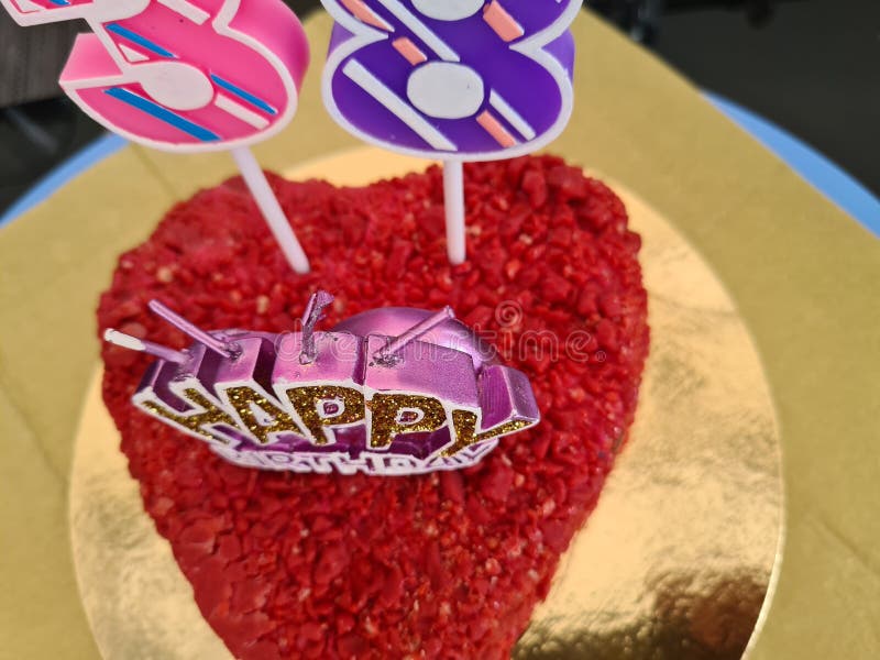 Heart shaped birthday cake stock photo. Image of congratulation 216017974