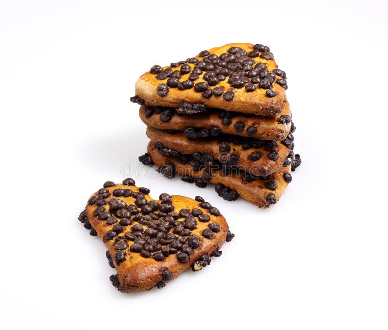 Heartshaped biscuits stock photo. Image of chocolate 18732696