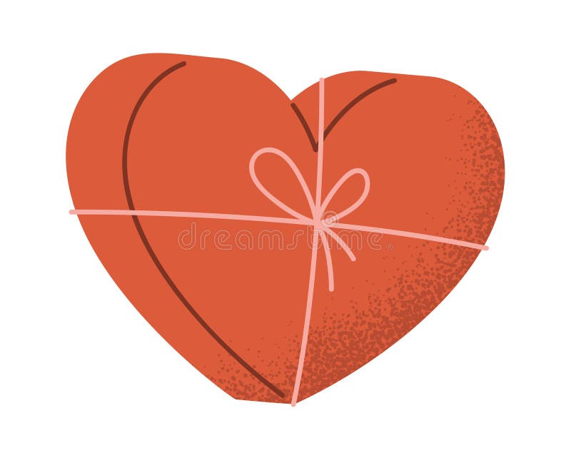 Heart shaped box romantic sweets royalty free illustration