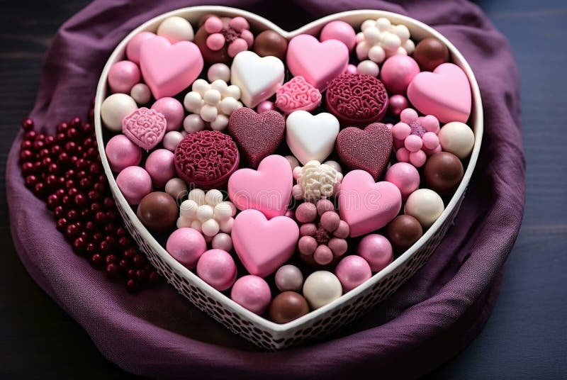 Heart Shaped Candies in a Bowl Heart Shaped Candy Heart Shaped Candies