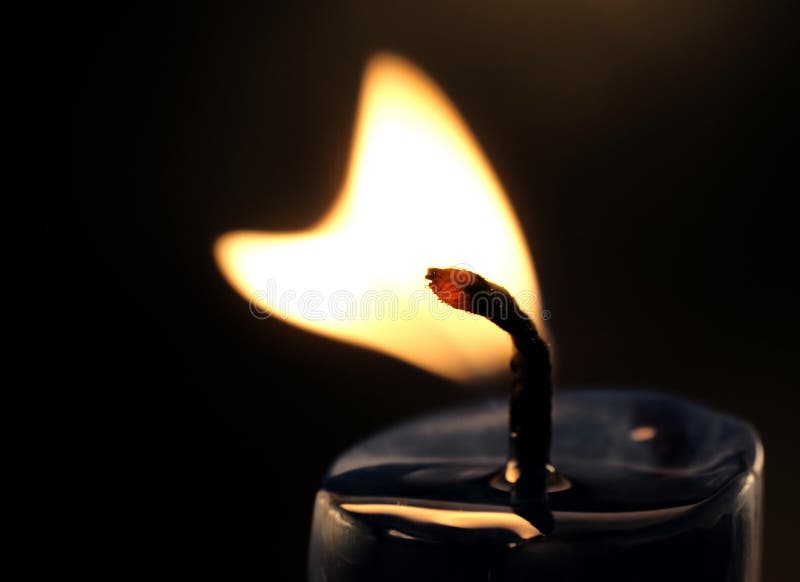 Heart shaped candle flame