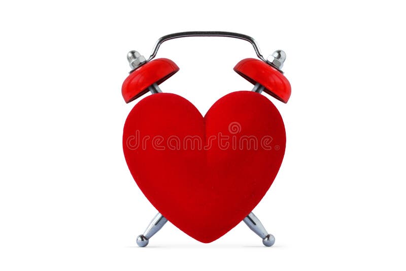 Heart shaped clock - Time to love concept stock photography Heart shaped clock - Time to love concept stock photography