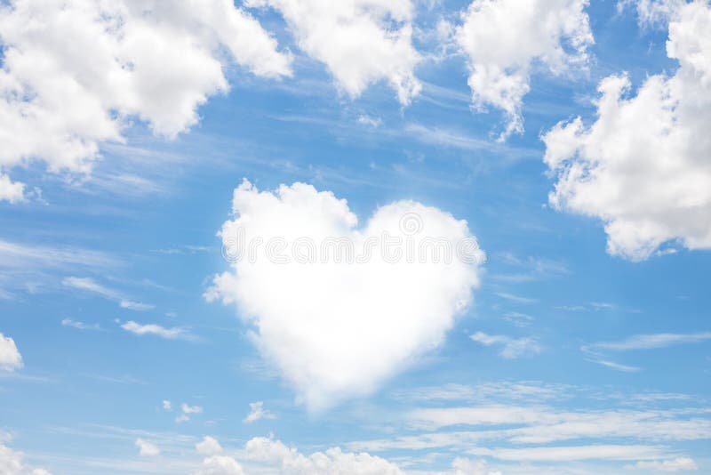 Heart Shaped Cloud on Blue Sky Stock Image Image of blue, atmosphere 62399881