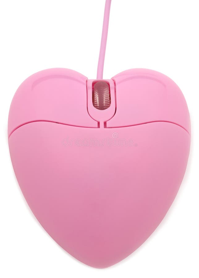 HeartShaped Computer Mouse Stock Image Image of scroll, scrolling