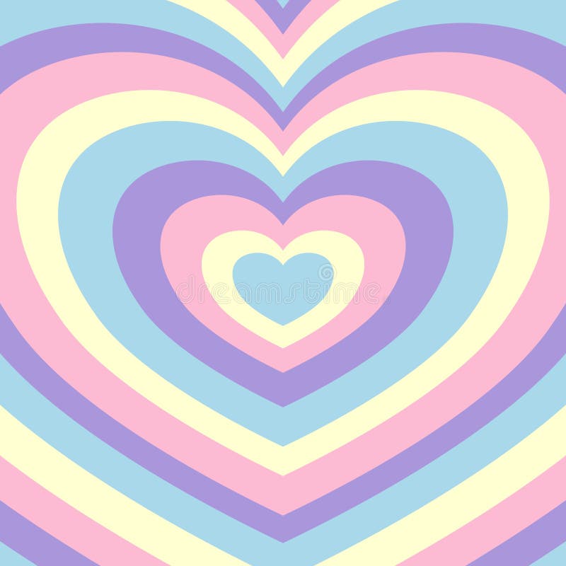 Hãy chiêm ngưỡng hình nền hình trái tim vòng tròn đồng tâm vô cùng dễ thương và đáng yêu. Với những đường vẽ tạo hình trái tim đan xen vào nhau và những gam màu pastel tươi sáng, hình nền này chắc chắn sẽ khiến bạn cảm thấy thư giãn và vui vẻ.
