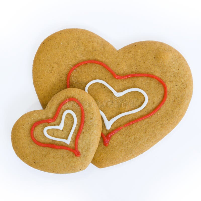 Heart shaped cookies royalty free stock image