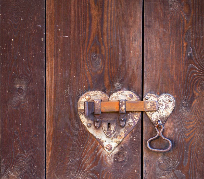 Heart shaped door lock royalty free stock image Heart shaped door lock royalty free stock image