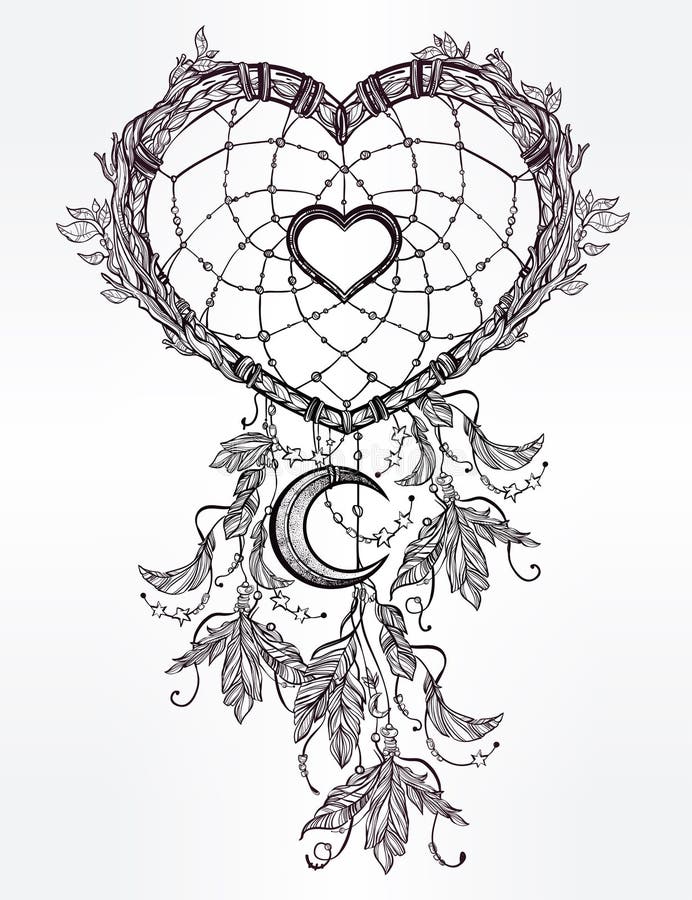 Heart Dream Catcher Stock Illustrations 631 Heart Dream Catcher Stock