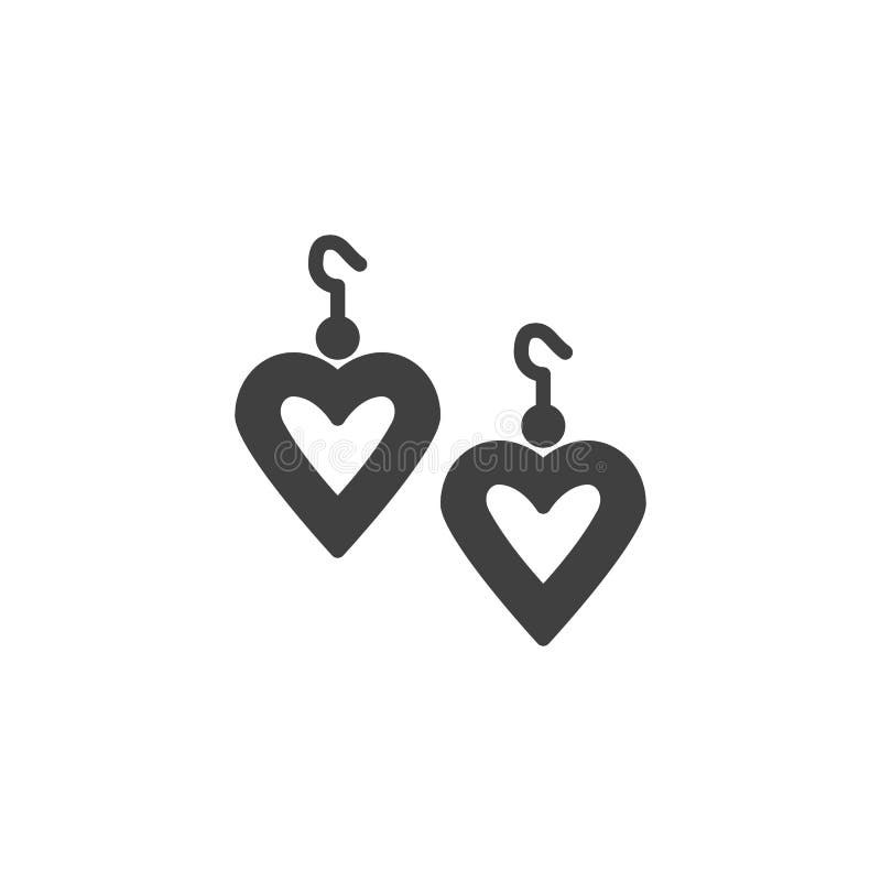 Download Heart Shaped Earring Vector Icon Stock Vector ...