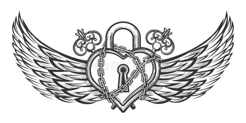Heart Shape Door Lock Skull Design Golden Brass Victorian Style Safety Padlock 