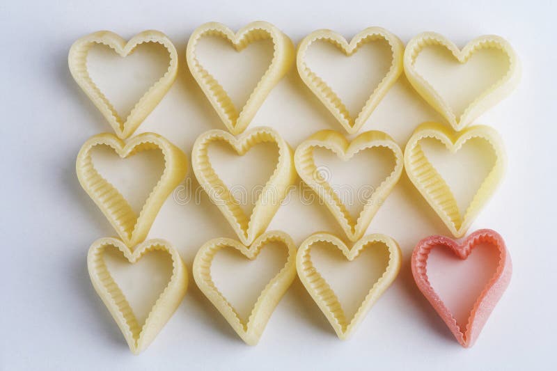 Heart Shaped Noodles Herzfoermige Nudeln Stock Image Image of