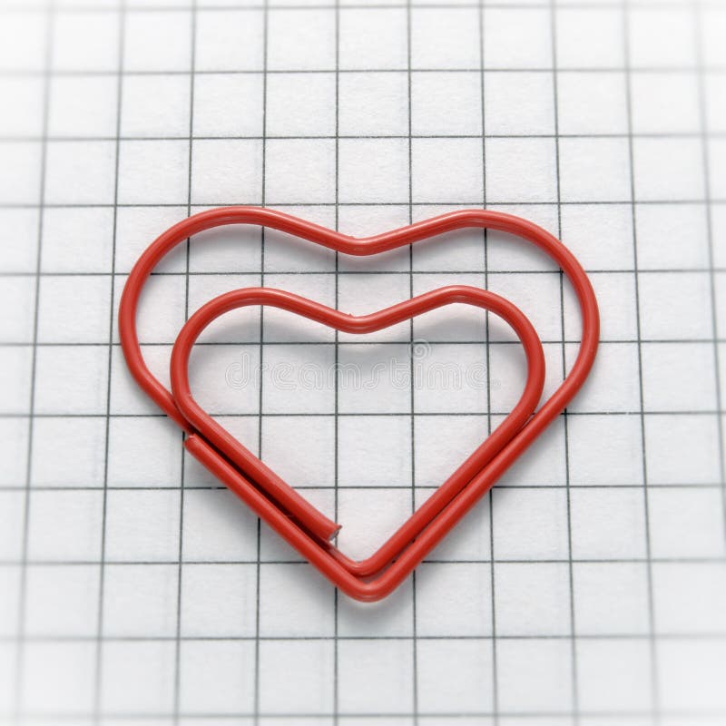 Heart shaped paper clip stock photo. Image of holiday 23191496
