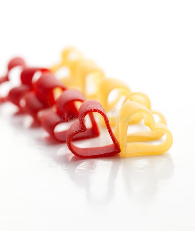 Heart-shaped pasta