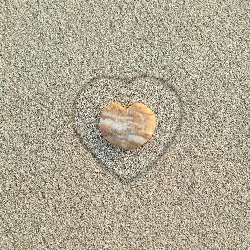 Heart Shaped Pebble on the Beach Stock Image Image of feelings, ideas
