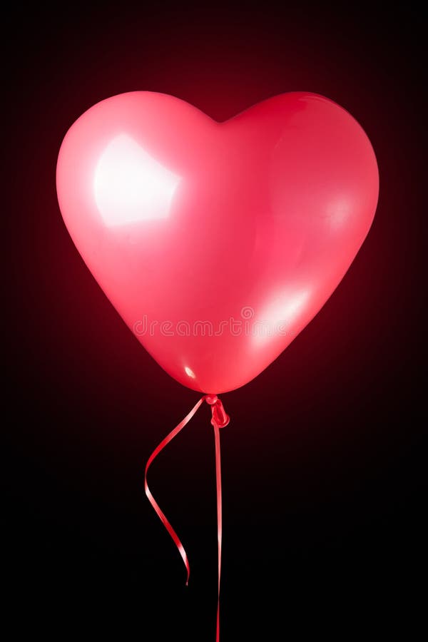 Heart shaped red balloon stock photo. Image of background 36929628