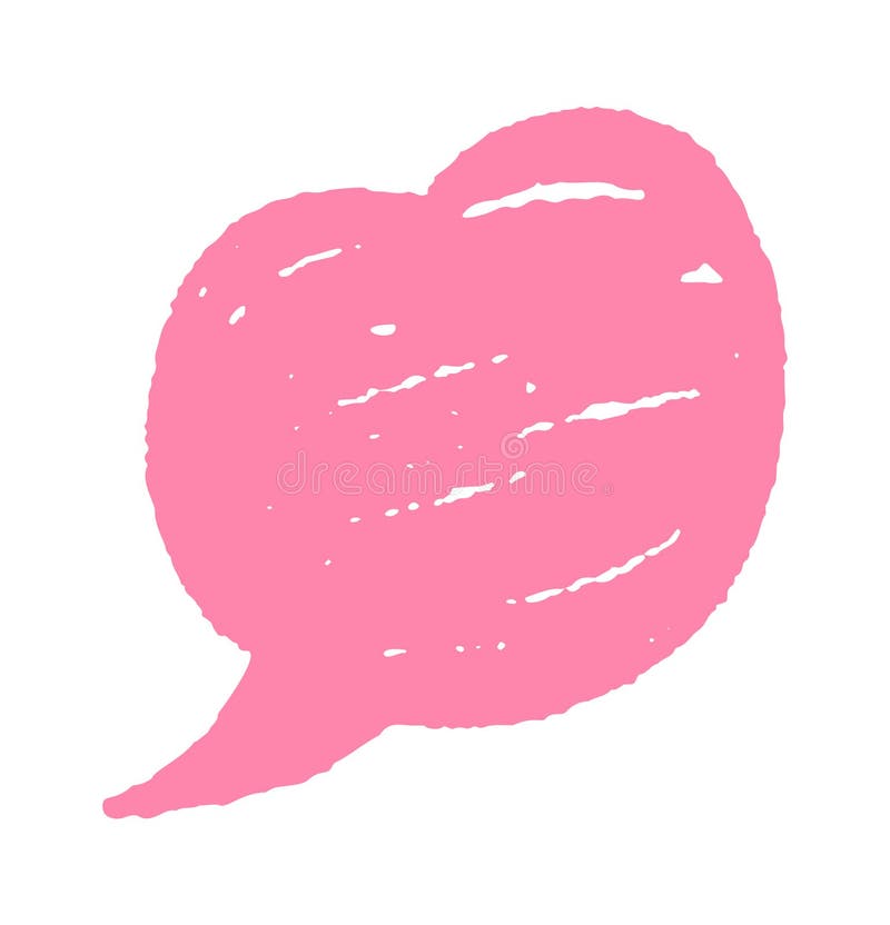 Heart shaped romantic speech bubble stock illustration