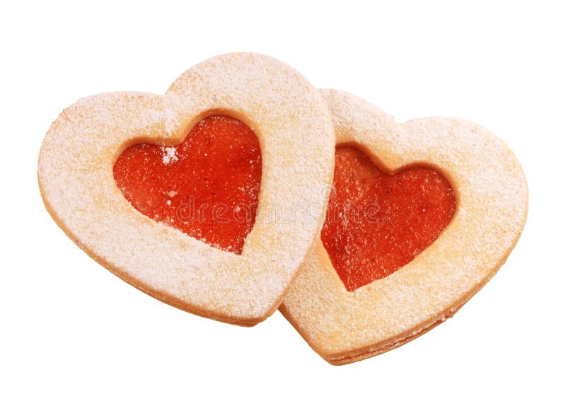 Heart shaped shortbread cookies