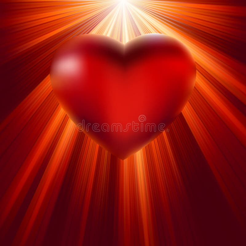 Heart Shining With Light Of Love. EPS 8 Stock Photo Image 21231010