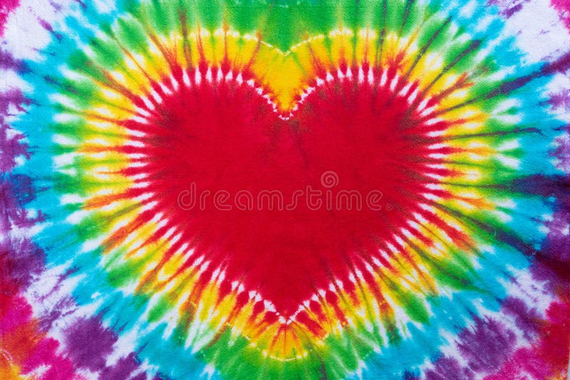 Heart sign tie dye pattern abstract texture background