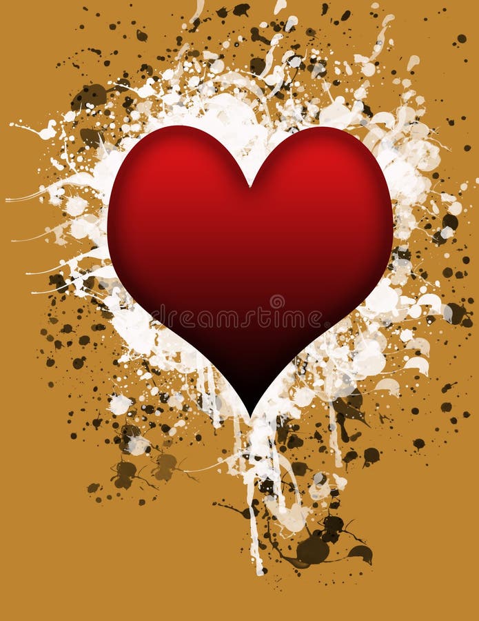 Dripping Paint Heart Stock Illustrations 213 Dripping Paint Heart