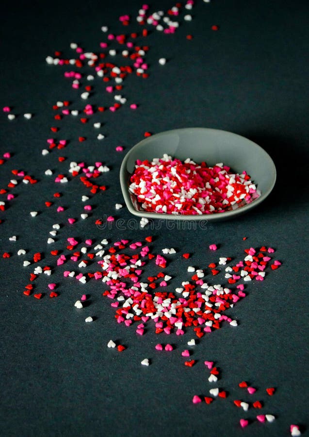 Heart sprinkles stock photo. Image of pretty, birthday 51581162