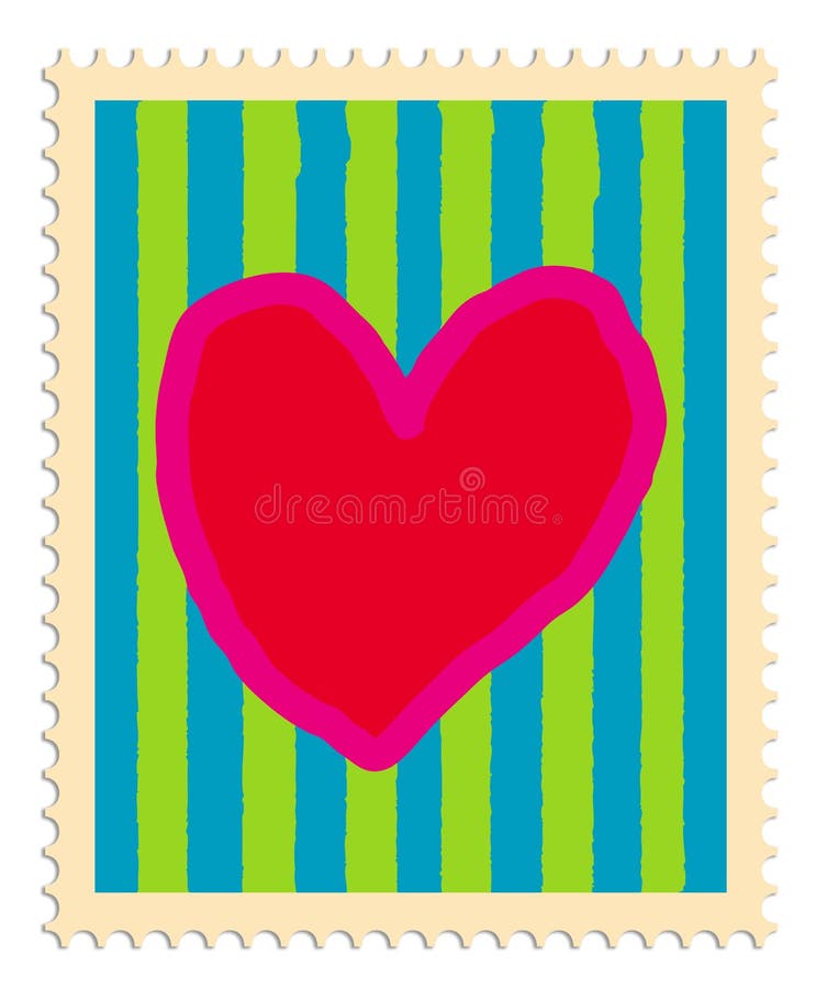 Heart Stamp Stock Illustration - Download Image Now - Rubber Stamp