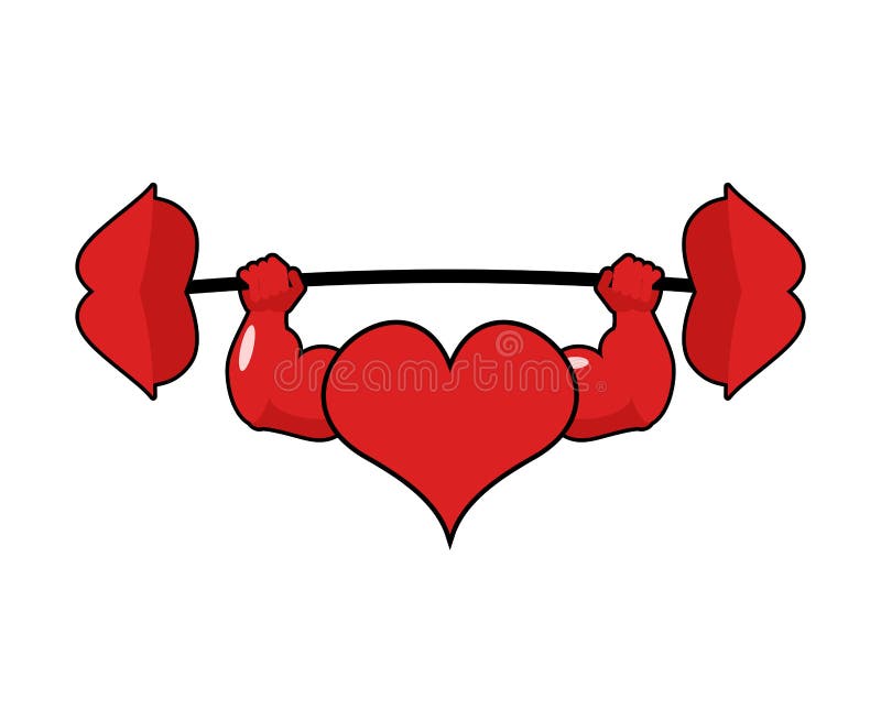 I love sports icon with heart and barbell vector illustration