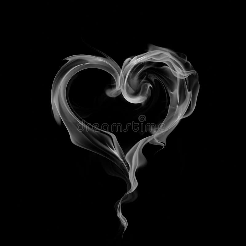 Heart symbol made of smoke