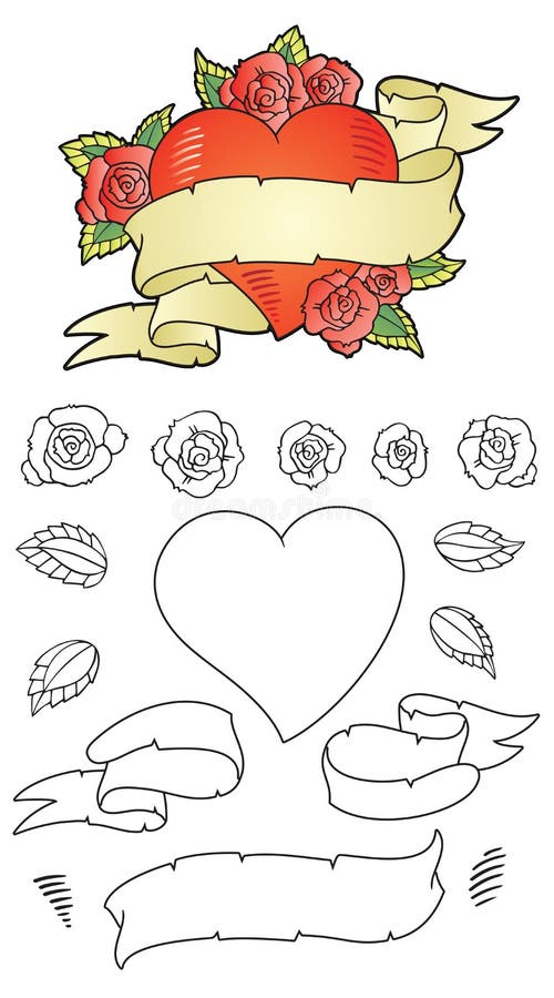 Heart Tattoo Roses Stock Illustrations 447 Heart Tattoo Roses Stock Illustrations Vectors Clipart Dreamstime