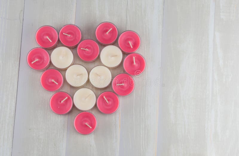 Heart Tea Light Candles stock photo. Image of candles 86377498