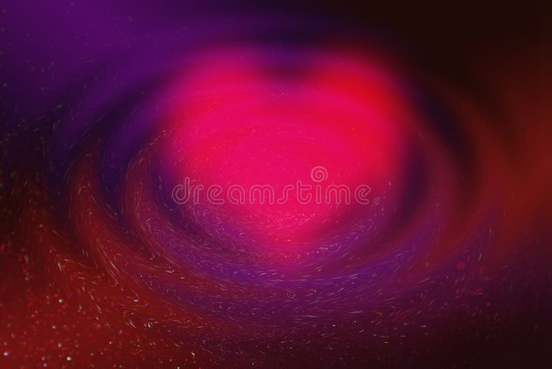 Heart for valentines day in abstract red background with glowing stars and bokeh in the form of design decoration.