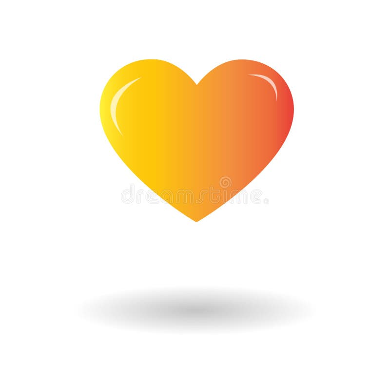 Heart Vector Icon Isolated Over White Background Stock Vector