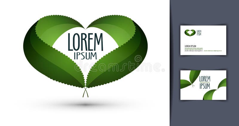 Heart vector logo design template. ecology or bio