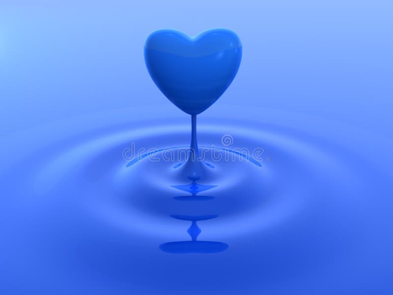 Heart water drop