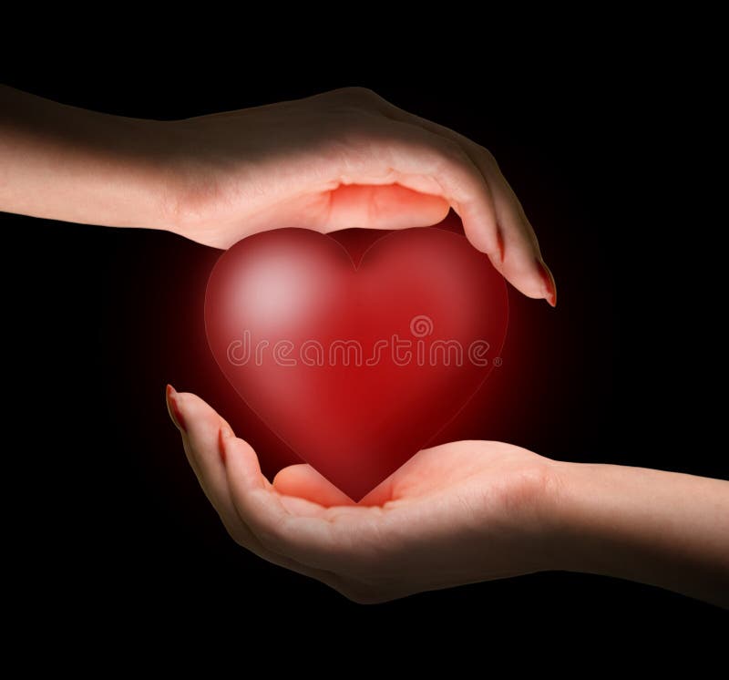 Heart in women s hands