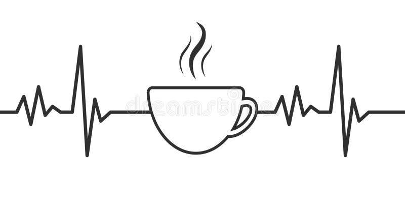 Download Red Heart Icon With Sign Heartbeat. Vector Illustration ...