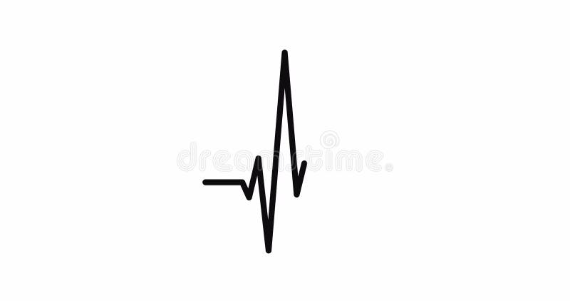 Heartbeat Line Animation. Heart Rate, Heart Rate or Cardiogram Concept.  ECG. Alfa Chanel. 4K Stock Illustration - Illustration of animation, heart:  229024800