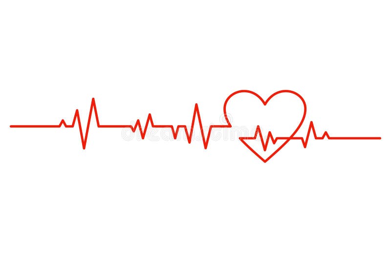 heart rhythm line clipart for flower