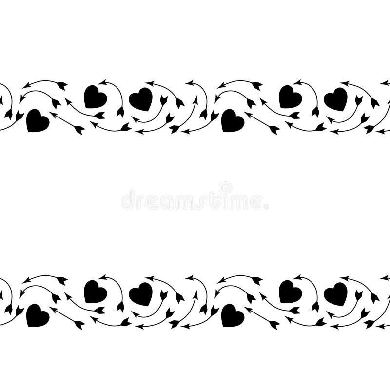 Black Border Heart White Stock Illustrations 4 775 Black Border