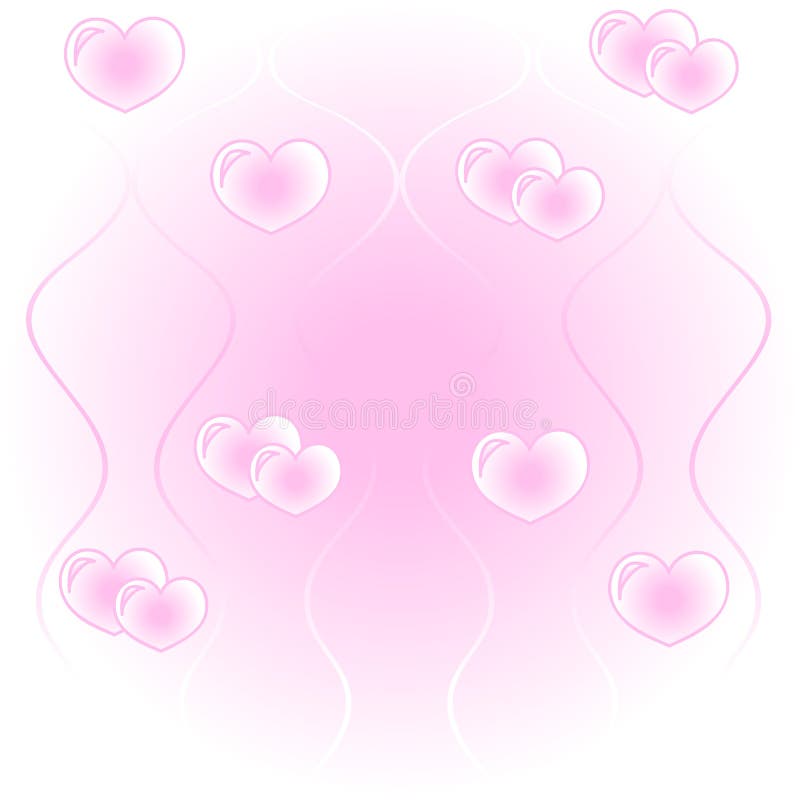 Abstract love illustration: hearts background. Friendship borders vectors